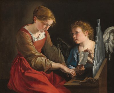 Sainte Cécile et un ange - Orazio Gentileschi